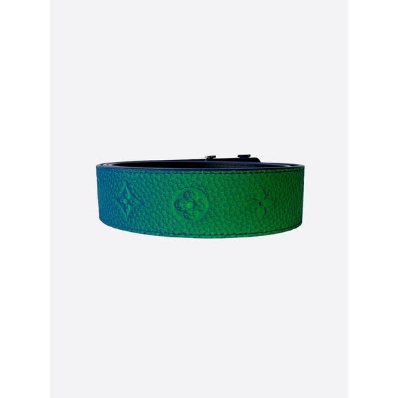 Louis Vuitton Blue & Green Illusion Monogram Belt - Picture 2 of 5